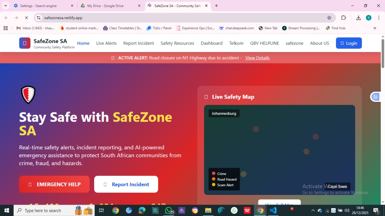 SafeZone SA Project